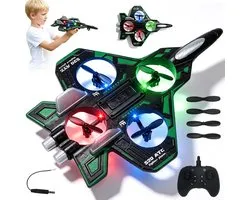 Avion RC - Avion radiocommandé 2,4 GHz - Flips à 360° - Éclairage LED coloré - 3 modes de vol - Mousse EPP avec protection ABS - Portée jusqu'à 80 m - Pour vols acrobatiques et utilisation en extérieur