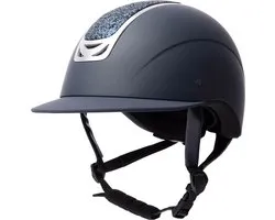 Horze Arix II rijhelm met kristallen versiering, blauw, 52-54