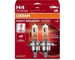 Osram Night Breaker - H4 Koplamp - 100% Heldere Verlichting - 130m Bereik