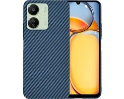Étui adaptée pour Xiaomi Redmi 13C 4G/5G / Xiaomi Poco C65 - Coque arrière Techsuit Carbonite FiberShell Carbon - Bleu