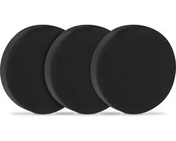VONROC Disques de polissage/Tampons de polissage en mousse pour polisseuses - 125 mm, 3 pièces - Zwart