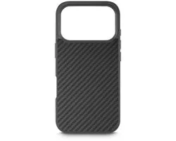 Coque BlackRock compatible avec l'iPhone 17 Pro Max - Coque Robust en carbone - Zwart