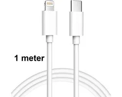 Câble USB C vers Lightning 5V - 1m - Charge et synchronisation rapides et rapides - Chargeur rapide -Convient pour Macbook Pro / iPad Pro / iPhone 11 / 11 / 12 / 13 / 14 Pro / XS Max / XS - Wit