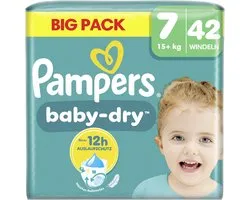 Pampers Baby Dry Taille 7 Couches (15+ kg) 42 Pièces