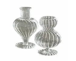 LOBERON Vase set van 2 Bavella helder