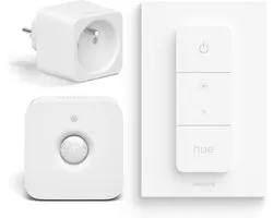 Philips Hue Voordeelbundel met 1 Hue Slimme Stekker België en Frankrijk (Type E), 1 Dimmer Switch en 1 Hue Bewegingssensor Binnen - Hue Accessoires