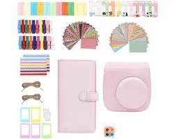 Cameratas en accessoireset - Compatibel met Fujifilm Instax Mini 12, 11, 10, 9, 8 - Cameratas - Beschermhoes - Roze