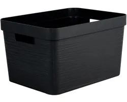 Boîte de rangement Decor Stone 30 L - Zwart - 43 x 33 x 25,7 cm - EDA PLASTIC