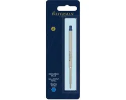 Recharge Waterman pour stylo bille fin, bleu, sur blister