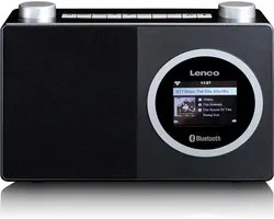 Lenco DIR-70BK - Internet Radio met kleurendisplay en Bluetooth - Zwart