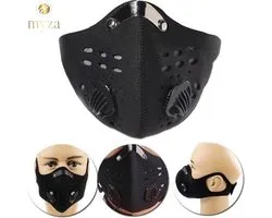 Myza® Training mask - Elevation Mask - masque buccal - PhantomTraining mask - masque respiratoire - fitness - masque d'endurance - sport - perdre du poids - Running - Masque oxygène - Noir