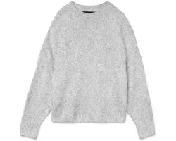 Vero Moda pull Vmboom Ls pull col rond Ga Noos 10320463 gris clair mélange femme taille - XS