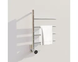 Elektrische handdoek radiator chrome met thermostaat