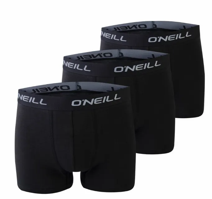 O'Neill Herren Boxershort Plain Topline 3er Pack S M L XL XXL Schwarz Blau Grau