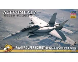 Hasegawa Modelbouwpakket Vliegtuigen - 52444 Combat 7: Skies Unknown - Boeing F/A-18F Super Hornet Block III met Conforme Brandstoftanks - Straaljager Plastic - 1:72 - Modelbouw