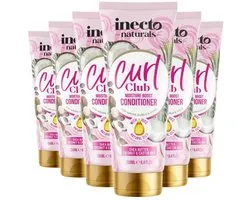 Inecto Curl Club Moisture Boost Conditioner - 6 x 250ml - Voordeelverpakking