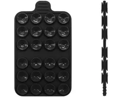 Tectier Ventouse Double Face pour Téléphone - Ventouse Téléphone - Comme Octobuddy - Bouton Téléphone Ventouse - Étui Ventouse - 55 mm x 91 mm x 5 mm - Ventouse Réutilisable - Se colle des deux côtés - Zwart