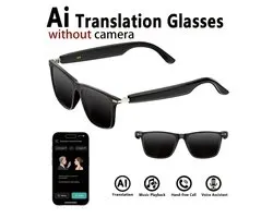 AI Translator Smart Glasses – Real-Time Vertaalbril met Spraakherkenning in 160+ Talen – Bluetooth – Discreet & Draadloos – Voor Reizen, Zakelijk, Studie & Social Talk – Stijlvolle Slimme Bril in Zwart | House of Discovery