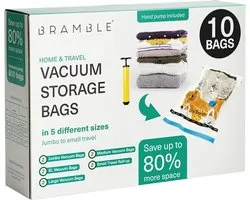 Premium Vacuum Bags with Pump - Space Saving Compression Solution for Storage and Travel