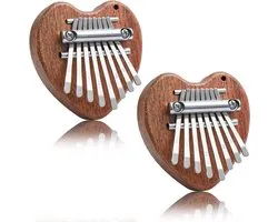 WiseGoods Luxe Mini Hart Kalimba - Duimpiano - Piano - Instrumenten - Gadget - Gadgets Cadeau - Muziek Maken - Accessoires - Hout