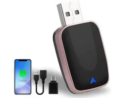 CarPlay Dongle - Draadloze CarPlay Adapter, Converteert Bedraad CarPlay naar Draadloos, Plug-and-Play USB Dongle, Geschikt voor iOS 12+ & CarPlay-auto's