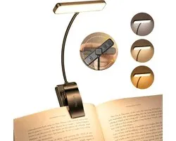 Lampe de lecture Luxuriq pour livre - Lampe de lecture - Lampe à pince - Réglable - Rechargeable par USB - 24 LED - 3 modes - Intensité variable - Zwart