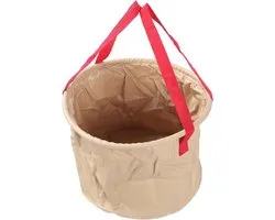 20L Portable Folding Water Bucket, Foldable Bucket, Camping Water Storage Container, Lightweight Portable Folding Water Bucket Wash Basins for Camping Boating Travel Fishing (Beige)