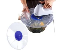 1 pièce - Couvre-éclaboussure pour mixeur - Matériau Siliconen - Couvre-éclaboussure pour bol mélangeur - Protecteur d'éclaboussure pour la cuisine - 30,48 cm - Convient à la plupart des mixeurs à main et des mixeurs plongeants - Blauw