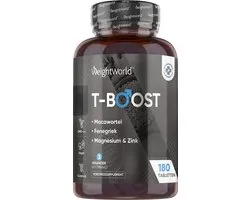WeightWorld Natuurlijke Testosterone Booster voor Mannen - Met Maca, Magnesium, Zink en Vitamine D3 - 180 vegan tabletten voor 3 maanden - Draagt bij aan normale testosterongehalten