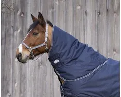 Equi-Theme Halsstuk 600D NavyGrams: 200 GR - Pony - Regendeken
