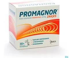 Promagnor: Hoog Gedoseerd Magnesium 450mg (30 zakjes)