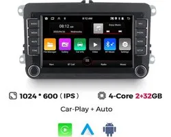 Apple Carplay / Android Auto, radio pour VW VolksWagen Passat B6, T5, B7, B5, Golf 5, 6 Caddy Polo, Jetta 5, Skoda