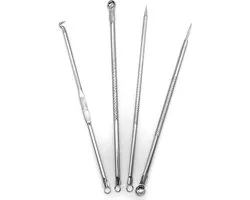 Mee-eters verwijderen - Comedonenlepel - Blackhead remover - Pimple popper - Extractor tool set