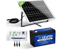 Zonnepaneel Kit - Off-grid Energie - Autonome Systemen - Lithium Accu - 25 Watt