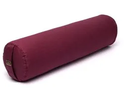 Bolster rond licht aubergine biokatoen (GOTS OCS)