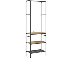 vidaXL - Kledingrek - Artisan - Eiken - 60 - x - 30 - x - 171 - cm - Bewerkt - hout