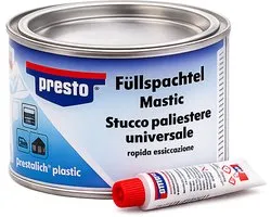 Presto Polyesterplamuur – 1 kilo – 2-Component Plamuur – Voor Metaal, Hout, Beton - Kunststof