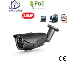 Home-Locking POE IP-camera dome met bewegingsdetectie 3.0MP (zwart). C-501