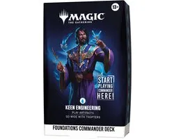 Magic: The Gathering Foundations Commander Deck - Keen Engineering | 100-Card Starter Commander Deck + Accessories