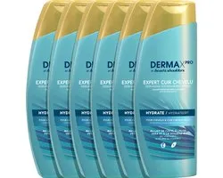 DERMMaxPRO de Head & Shoulders - Hydrate - Shampooing antipelliculaire - pour cheveux secs et cuir chevelu sec - Pack économique 6 x 225 ml