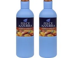 Felce Azzurra Gel douche - Ambre et Argan - 2 pièces - 650 ml