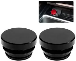 2 stuks - Metal Cigarette Lighter Cover - Motorcycle Cigarette Lighter Dust Cover - Cigarette Lighter Socket Plug - Aluminum Waterproof and Dustproof - Universal for Cars and Motorcycles - Auto Parts