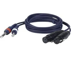 Câble de transition DAP Audio Jack vers XLR 3m - 2x Jack Mono vers 2x XLR Femelle - 3m