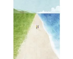 IXXI Wild Beach, Henry Rivers - 80 x 100 cm - Gratis ophangtool - Grote wanddecoratie en posters - Speels, Kleurrijk, Minimalisme, Illustraties