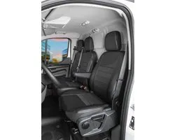 Walser Premium autozetelhoezen compatibel met Ford Transit Custom enkele zetel en dubbele bank vooraan in imitatieleer vanaf bouwjaar 2012 - Vandaag.