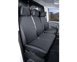 Housse de siège de voiture Transporter Fit en tissu anthracite adaptée à Mercedes-Benz Viano/ Vito, Einzel & Double Bank