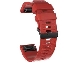 Strap-it Quickfit 26mm siliconen bandje - geschikt voor de Coros Vertix 2 / Vertix 2s (rood)