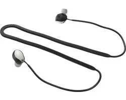 kwmobile Strap Compatible with Sony WF-1000XM5 - Silicone Cord Holder for Wireless Earphones - Black
