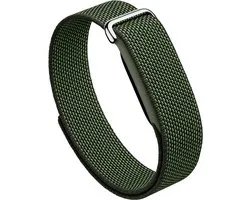 Bracelet YONO compatible avec Google Fitbit Air - Bracelet en nylon tissé - Réglable - Respirant - Vert foncé