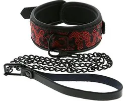 Dreamtoys Blaze deluxe halsband & riem - Rood